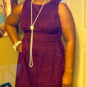 Maroon Knee length dress